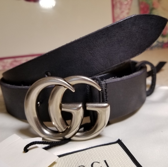 gucci gg belt silver